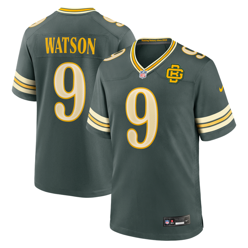 Green Bay Packers Christian Watson Nike Green 2026 Rivalries Collection Game Jersey