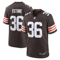 Cleveland Browns Audric Estime Brown jersey – view 1
