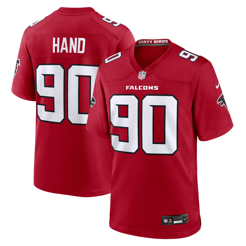 Atlanta Falcons Da'Shawn Hand Nike Red Team Game Jersey