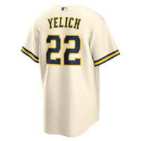 Milwaukee Brewers Christian Yelich Cream jersey – view 4