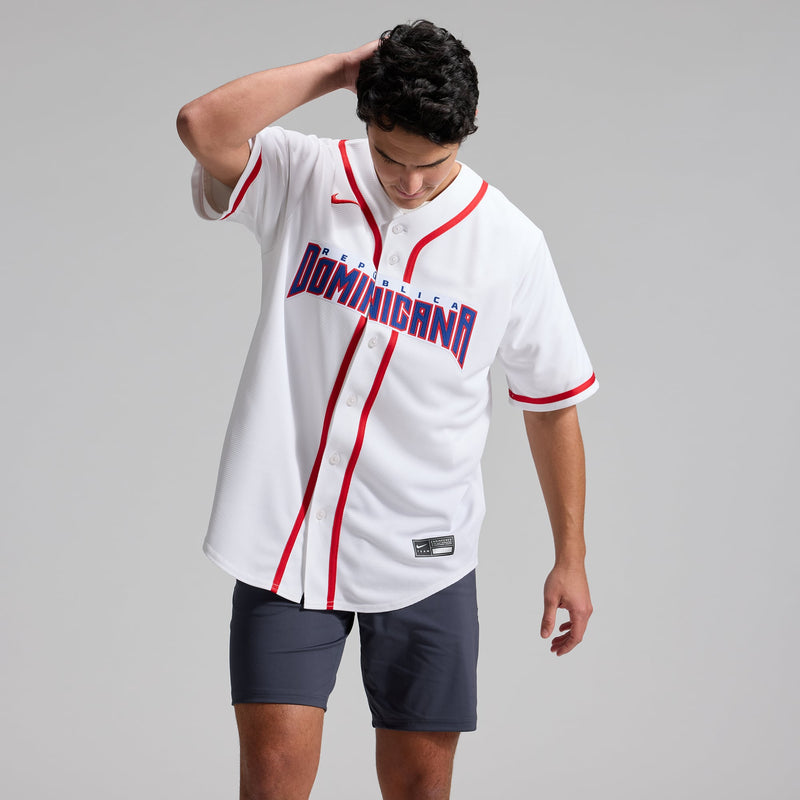 Dominican Republic Baseball Nike White 2026 World Baseball Classic Home Stadium Jersey