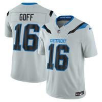 Detroit Lions Jared Goff Nike Silver 2026 Rivalries Collection Printed Limited Jersey