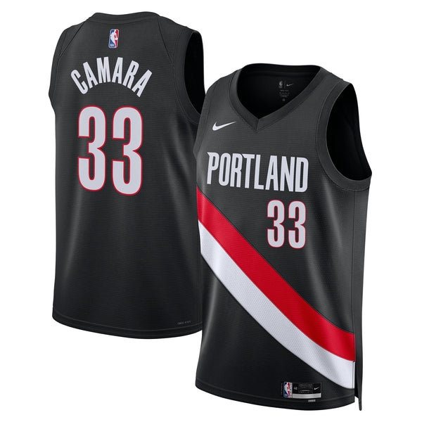 Portland Trail Blazers Nike Replica Icon Edition Swingman Jersey - Black - Toumani Camara -