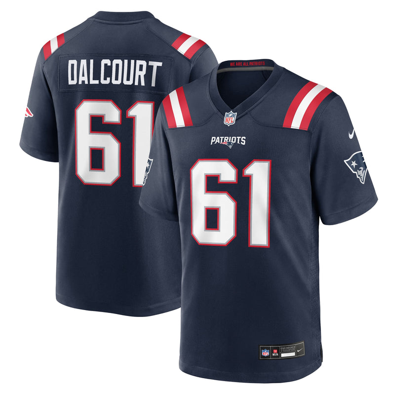 New England Patriots Darrian Dalcourt Nike Navy Team Game Jersey