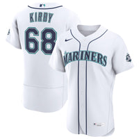 Seattle Mariners George Kirby Nike White Home 50th Season Authentic Jersey