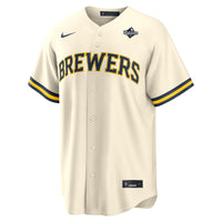 Milwaukee Brewers William Contreras Cream jersey – view 3
