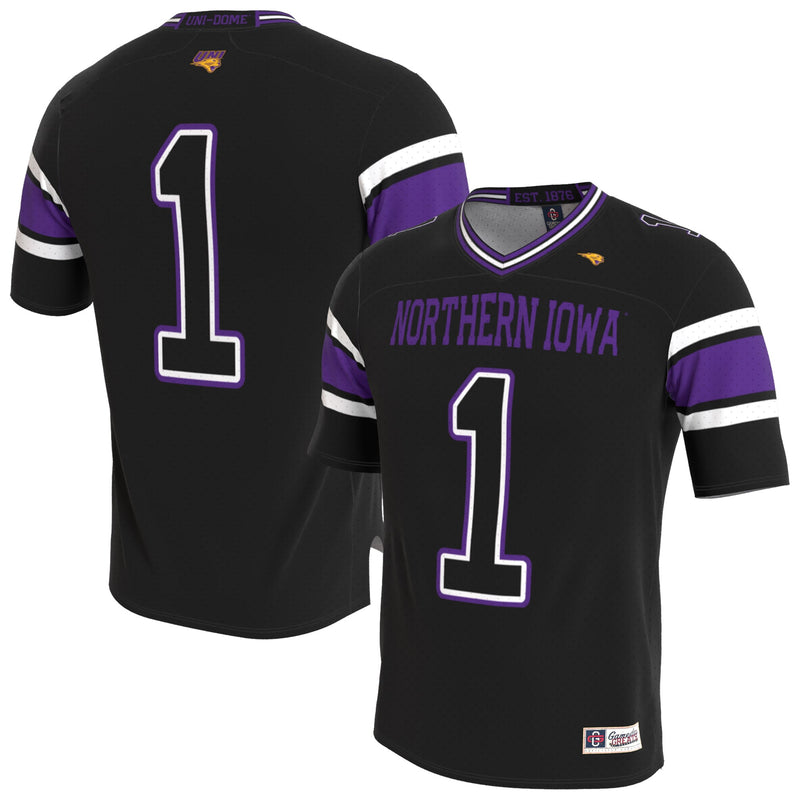 Northern Iowa Panthers GameDay Greats Lightweight Collegiate Football Blackout Fashion Jersey - Black