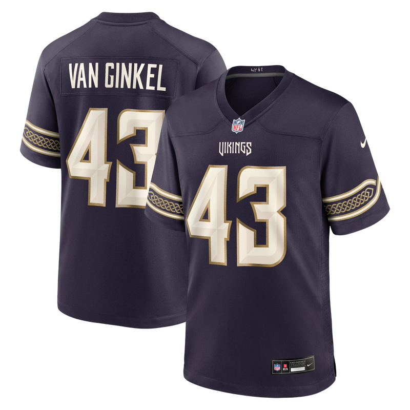 Minnesota Vikings Andrew Van Ginkel Nike Purple 2026 Rivalries Collection Game Jersey