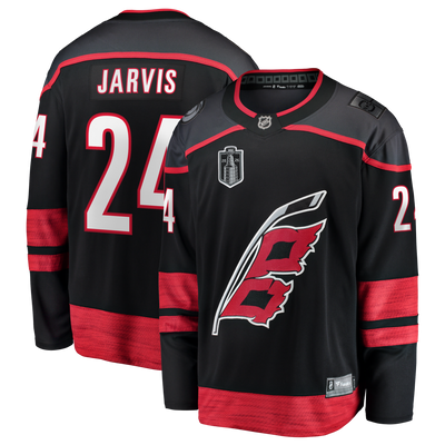 Carolina Hurricanes Seth Jarvis Fanatics Black 2026 Stanley Cup Final Home Breakaway Jersey