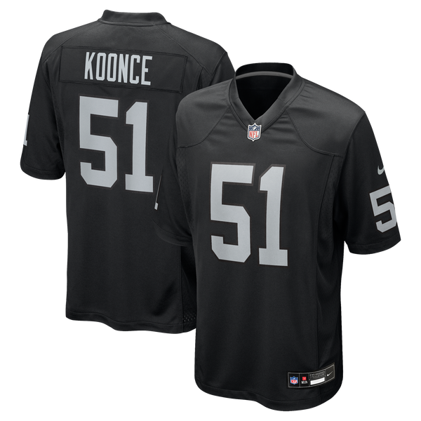 Las Vegas Raiders Malcolm Koonce Nike Black Game Jersey
