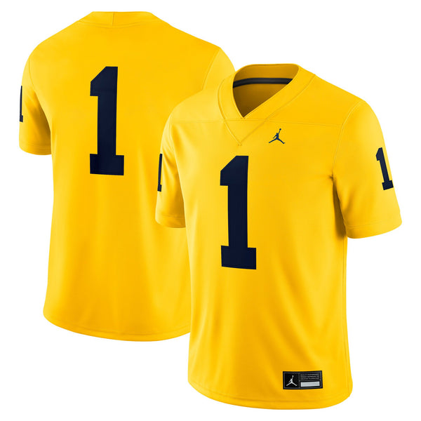 #1 Michigan Wolverines Jordan Brand Alternate Game Jersey - Maize