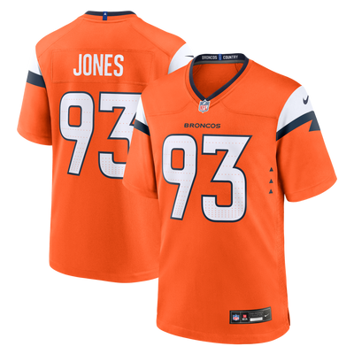 Denver Broncos D.J. Jones Nike Orange Team Game Jersey