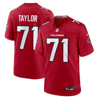 Atlanta Falcons Jawaan Taylor Nike Red Team Game Jersey