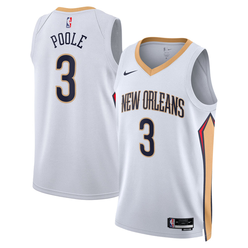 New Orleans Pelicans Nike Association Edition Swingman Jersey - White - Jordan Poole -