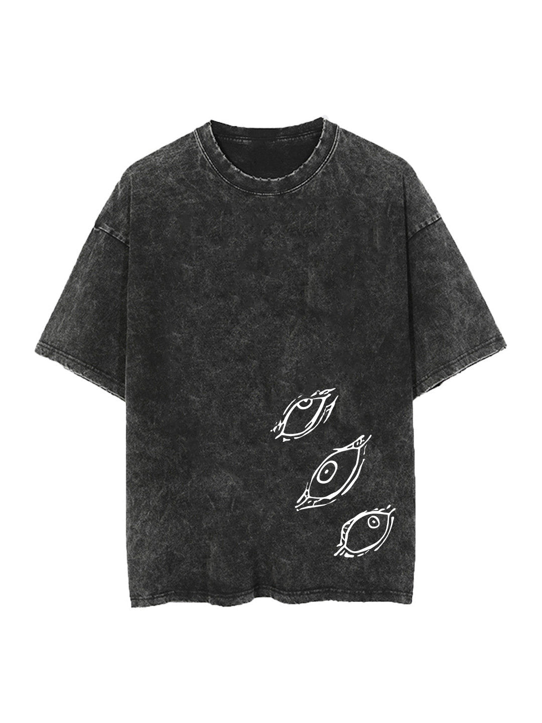 Washed black t-shirt with Gojo Satoru Jujutsu Kaisen The Honored One graphic – photo 2