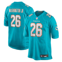 Miami Dolphins Carlos Washington Jr. Aqua jersey – view 1