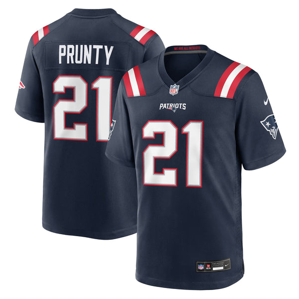 New England Patriots Karon Prunty Nike Navy Team Game Jersey