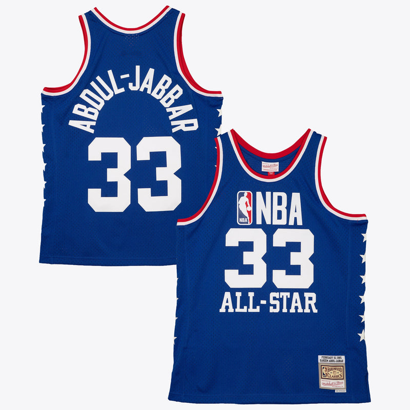 NBA Mitchell & Ness Kareem Abdul-Jabbar 1985 Swingman Authentic Jersey All-Star - Royal Blue