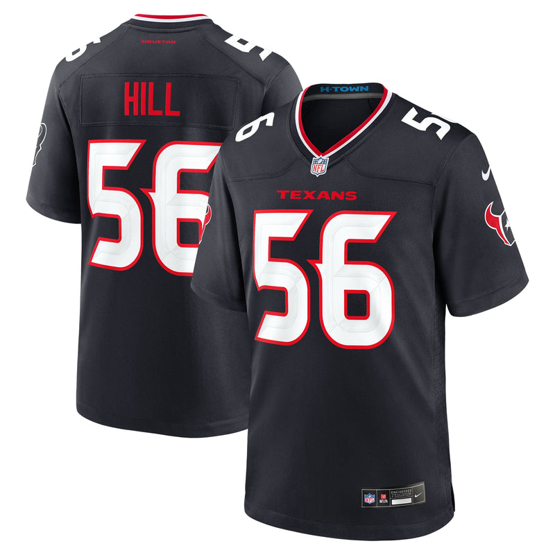 Houston Texans Jamal Hill Nike Navy Team Game Jersey