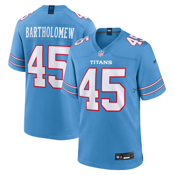 Tennessee Titans Shemar Bartholomew Nike Light Blue Team Game Jersey