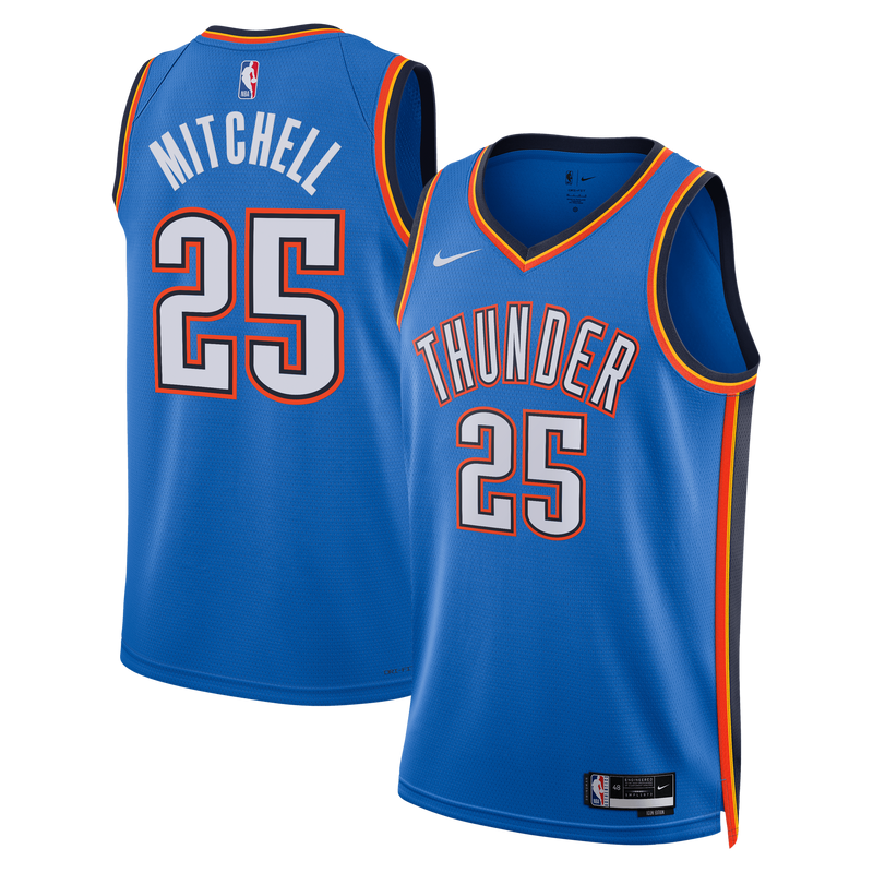Oklahoma City Thunder Nike Icon Edition Swingman Jersey - Blue - Ajay Mitchell -
