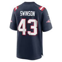 New England Patriots Bradyn Swinson Nike Navy Team Game Jersey