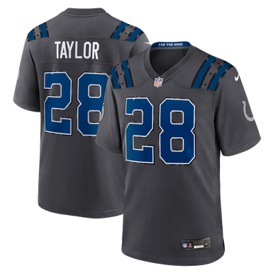 Indianapolis Colts Jonathan Taylor Nike Anthracite 2026 Rivalries Collection Game Jersey