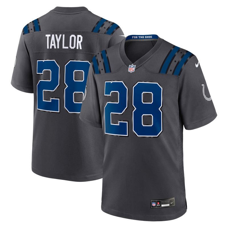 Indianapolis Colts Jonathan Taylor Nike Anthracite 2026 Rivalries Collection Game Jersey