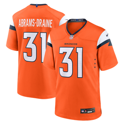 Denver Broncos Kris Abrams-Draine Nike Orange Team Game Jersey
