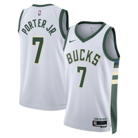 Milwaukee Bucks Nike Association Edition Swingman Jersey - White - Kevin Porter Jr. -
