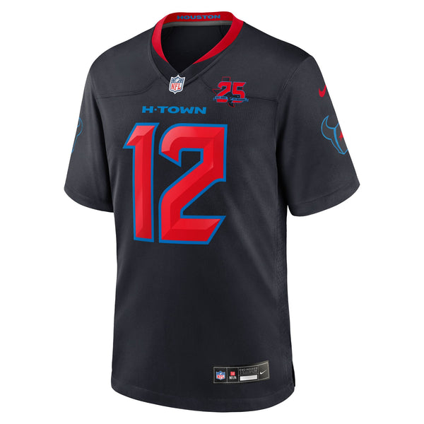 Houston Texans Nico Collins Nike Navy Alternate 2 25th Season Game Jersey