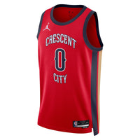 New Orleans Pelicans Jordan Brand Statement Edition Swingman Jersey - Red - Jeremiah Fears -