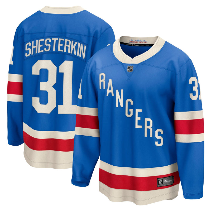 New York Rangers Igor Shesterkin Blue jersey – view 1