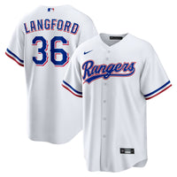 Texas Rangers Wyatt Langford Nike White Home Replica Jersey