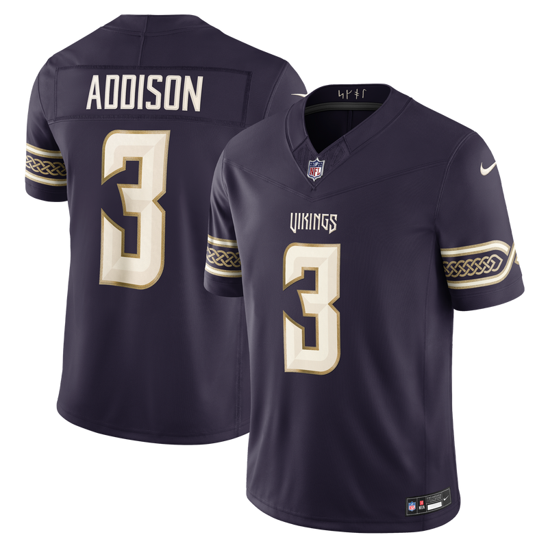 Minnesota Vikings Jordan Addison Nike Purple 2026 Rivalries Collection Printed Limited Jersey