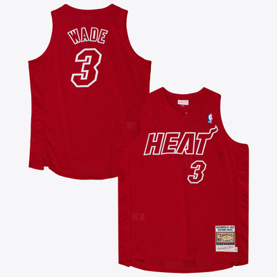 Miami Heat Mitchell & Ness Dwyane Wade 2012 Christmas Day Authentic Jersey - Scarlet