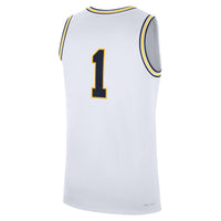 Michigan Wolverines Jordan Brand Home Replica Basketball Jersey - White