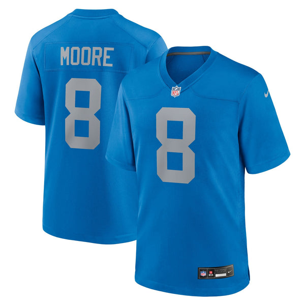 Detroit Lions Derrick Moore Nike Blue Alternate Game Jersey