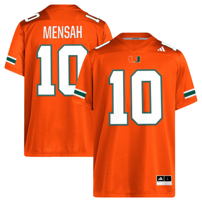 Darian Mensah Miami Hurricanes adidas Game Football Jersey - Orange