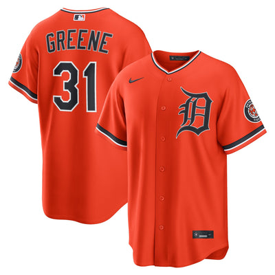 Detroit Tigers Riley Greene Nike Orange Alternate Stadium Jersey