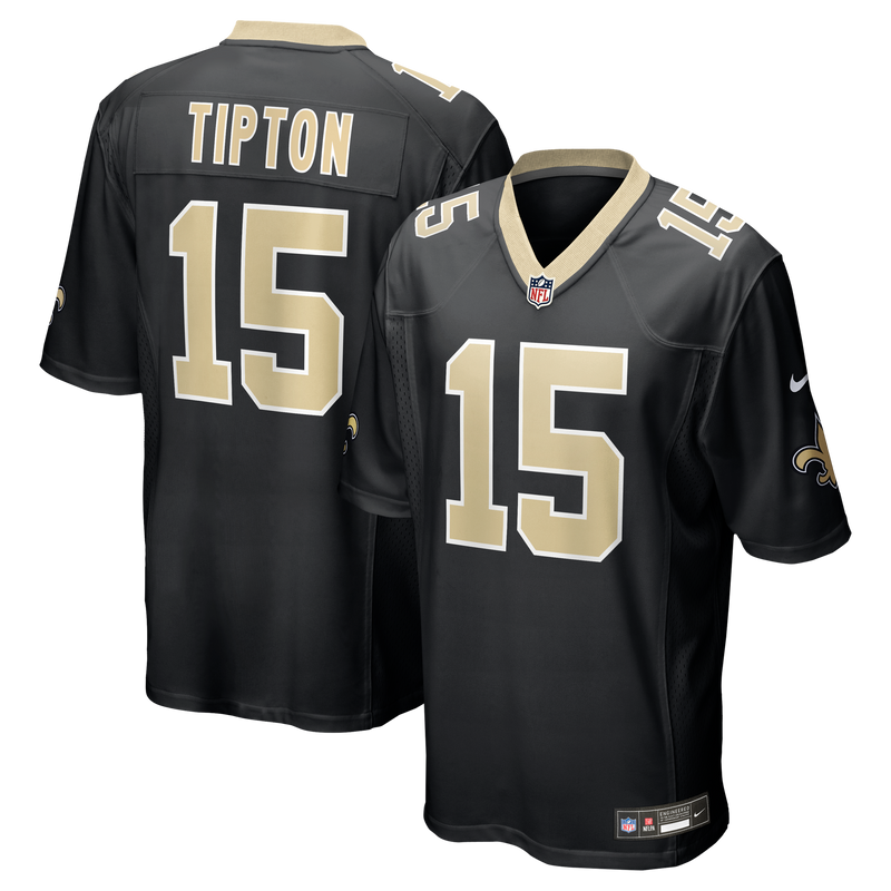 New Orleans Saints Mason Tipton Nike Black Team Game Jersey
