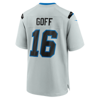 Detroit Lions Jared Goff Nike Silver 2026 Rivalries Collection Game Jersey