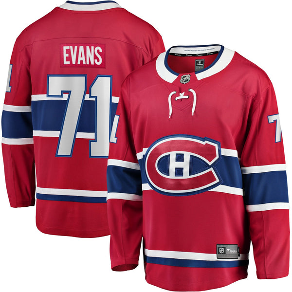 Montreal Canadiens Jake Evans Fanatics Red Home Breakaway Player Jersey