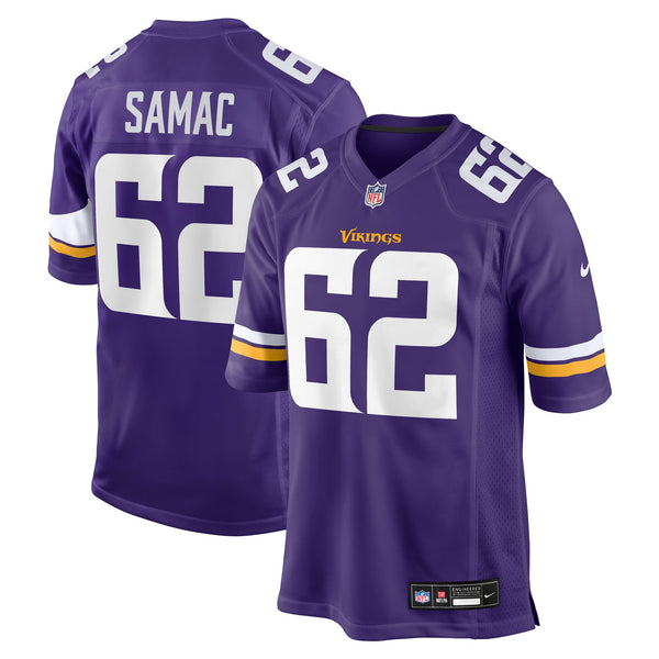 Minnesota Vikings Nick Samac Nike Purple Team Game Jersey