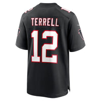 Atlanta Falcons Avieon Terrell Nike Black Alternate Throwback Game Jersey