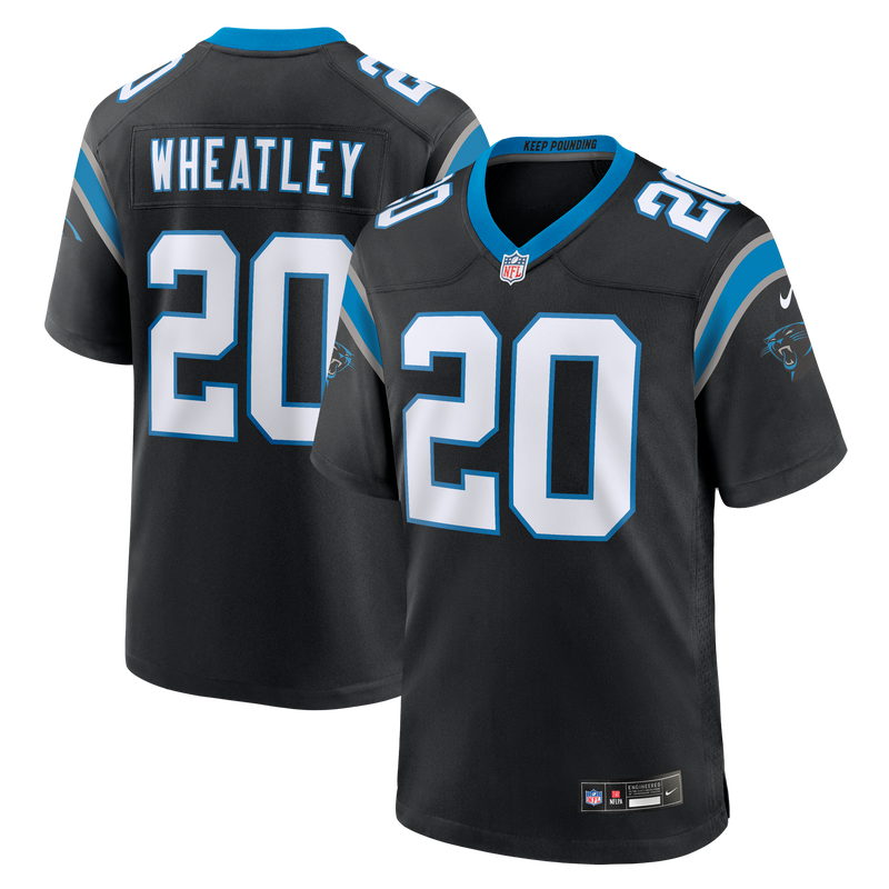 Carolina Panthers Zakee Wheatley Nike Black Team Game Jersey
