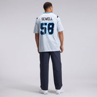 Detroit Lions Penei Sewell Nike Silver 2026 Rivalries Collection Game Jersey
