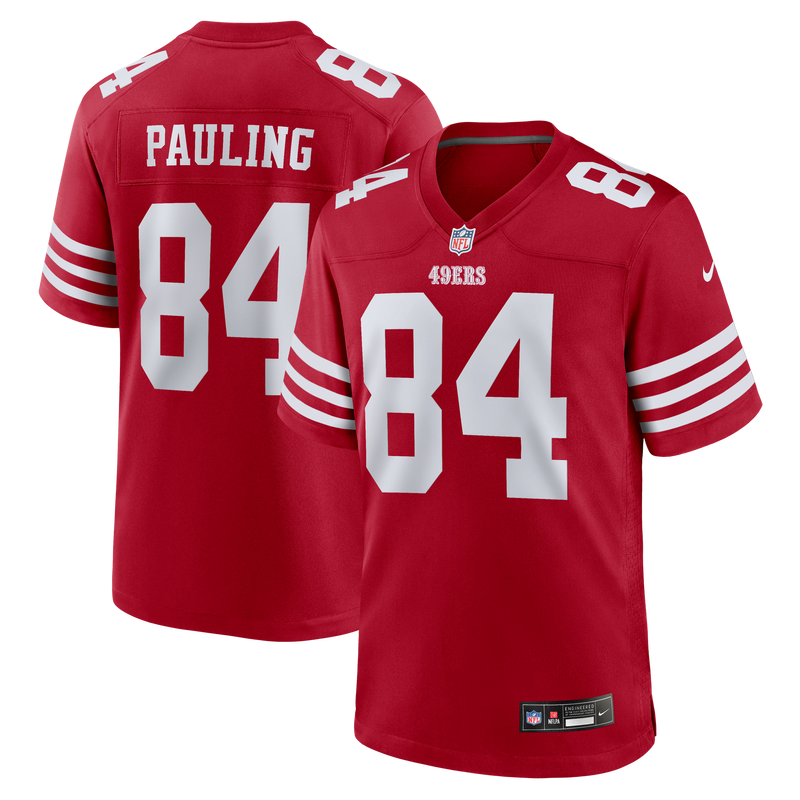 San Francisco 49ers Will Pauling Nike Scarlet Team Game Jersey