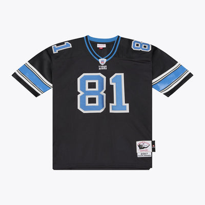 Detroit Lions Calvin Johnson Mitchell & Ness Black 2007 Authentic Throwback Jersey