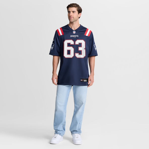 New England Patriots Jake Kubas Nike Navy Team Game Jersey